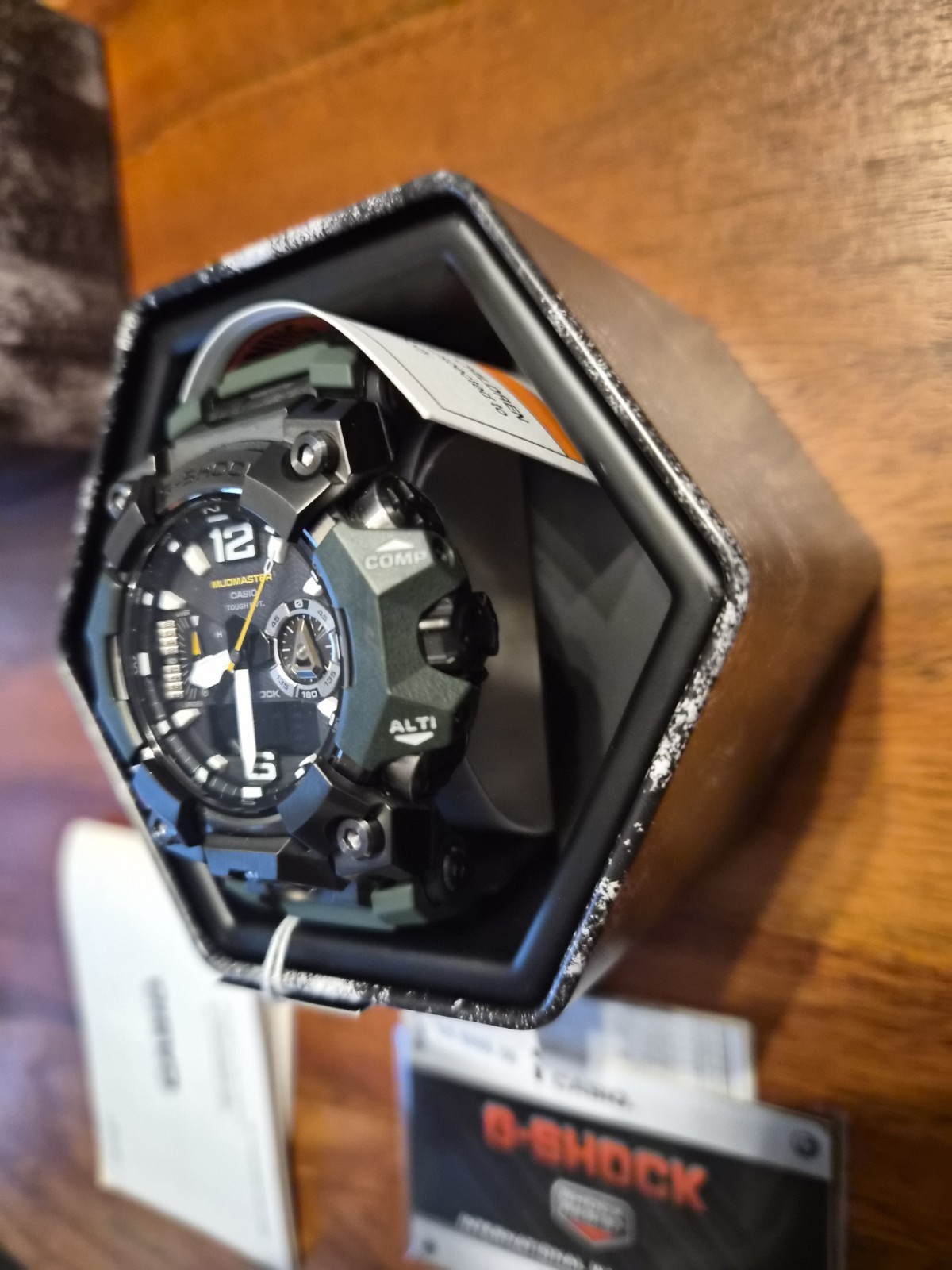 New Casio G-Shock Mudmaster Black Dial Green Resin Band Watch GWGB1000-3A