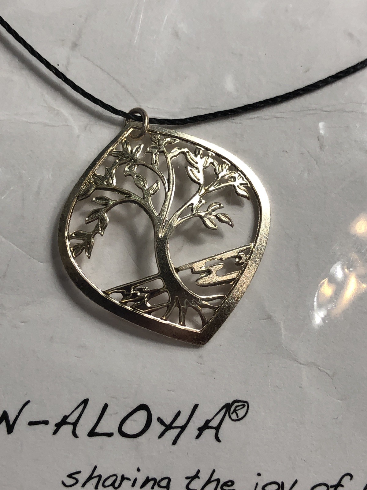 Leighton Lam Necklace Tree of Life Pendant Hawaii Liv-N-Aloha 17 inch – NEW