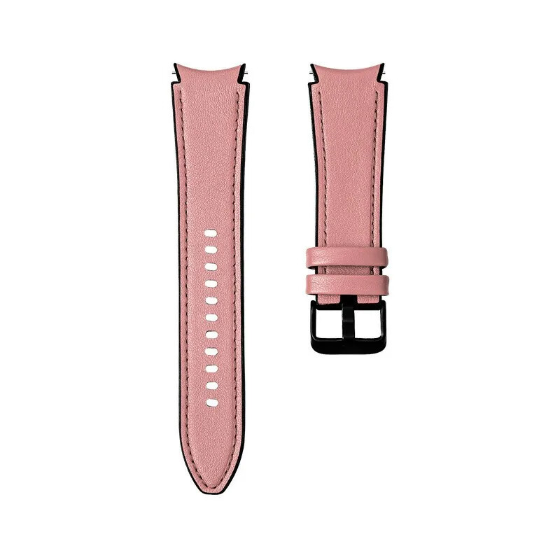 20mm Curved TPU Leather Strap for Samsung Galaxy Watch 7 6 5 4 40mm 44mm 43 47mm