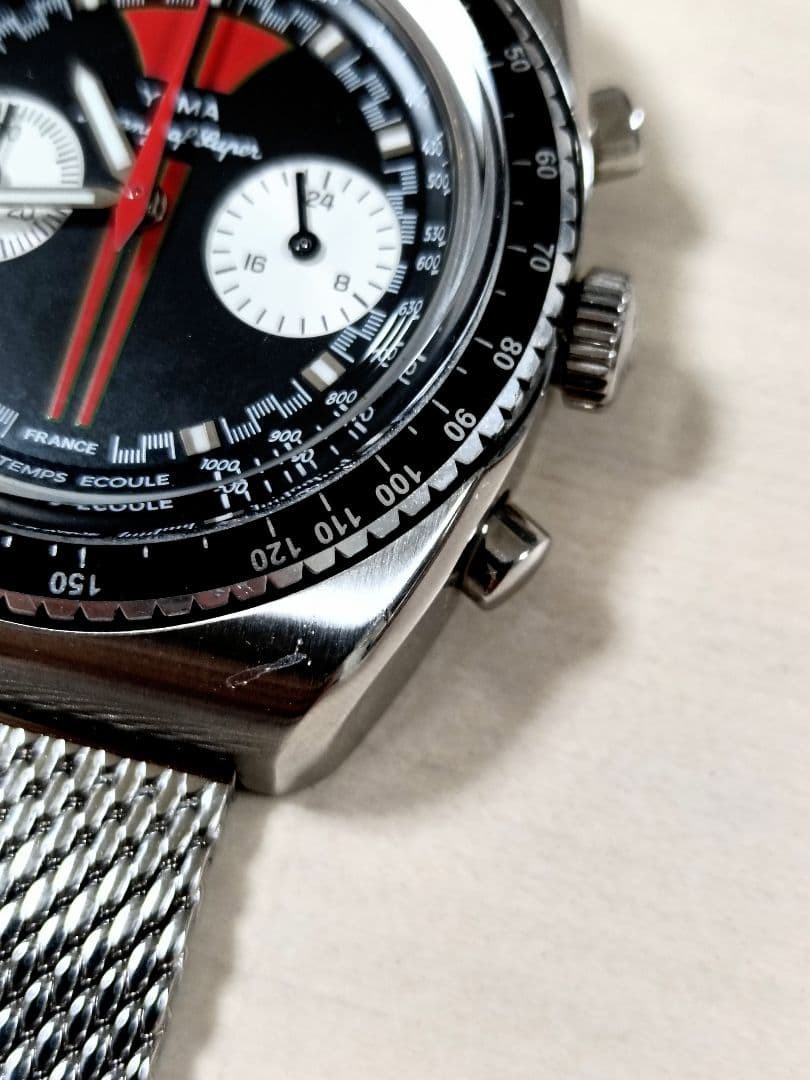 YEMA Meangraf Super Quartz Watch YMHF1576-CN Black Dial Chronograph