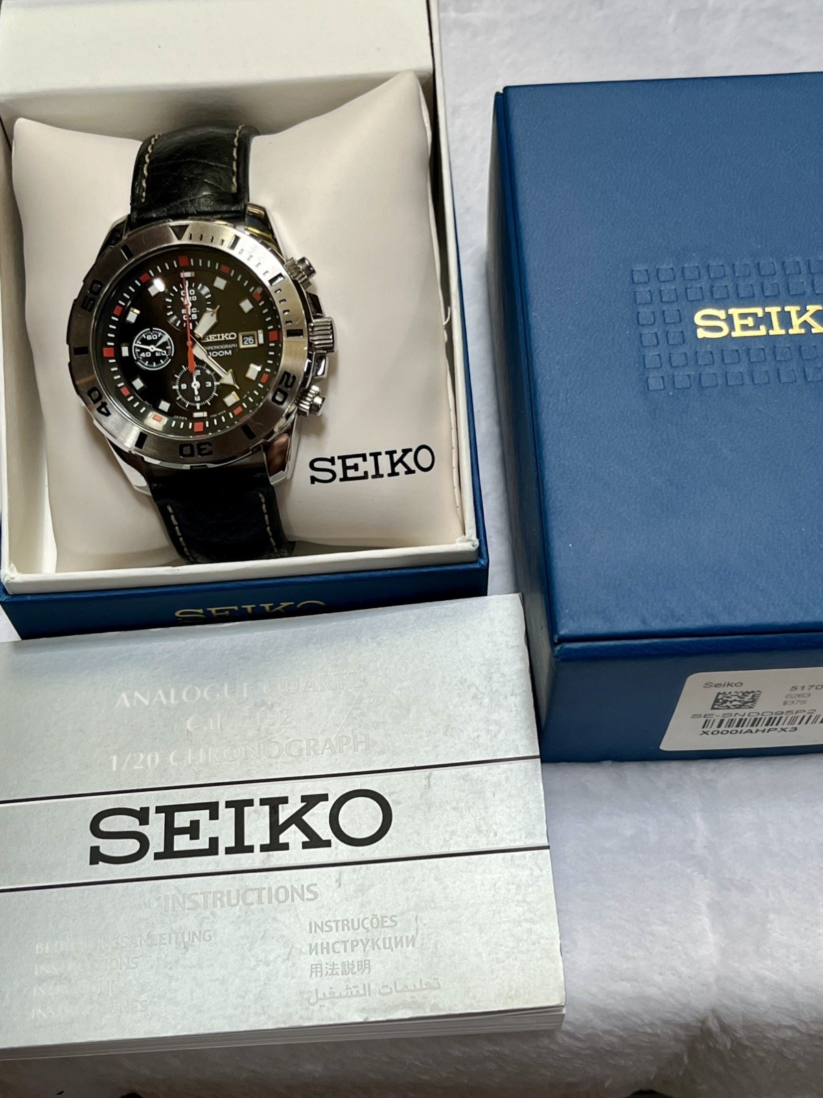 Seiko 7T92-0NS0 Chronograph 100M Quartz Date Men’s Wristwatch_1677