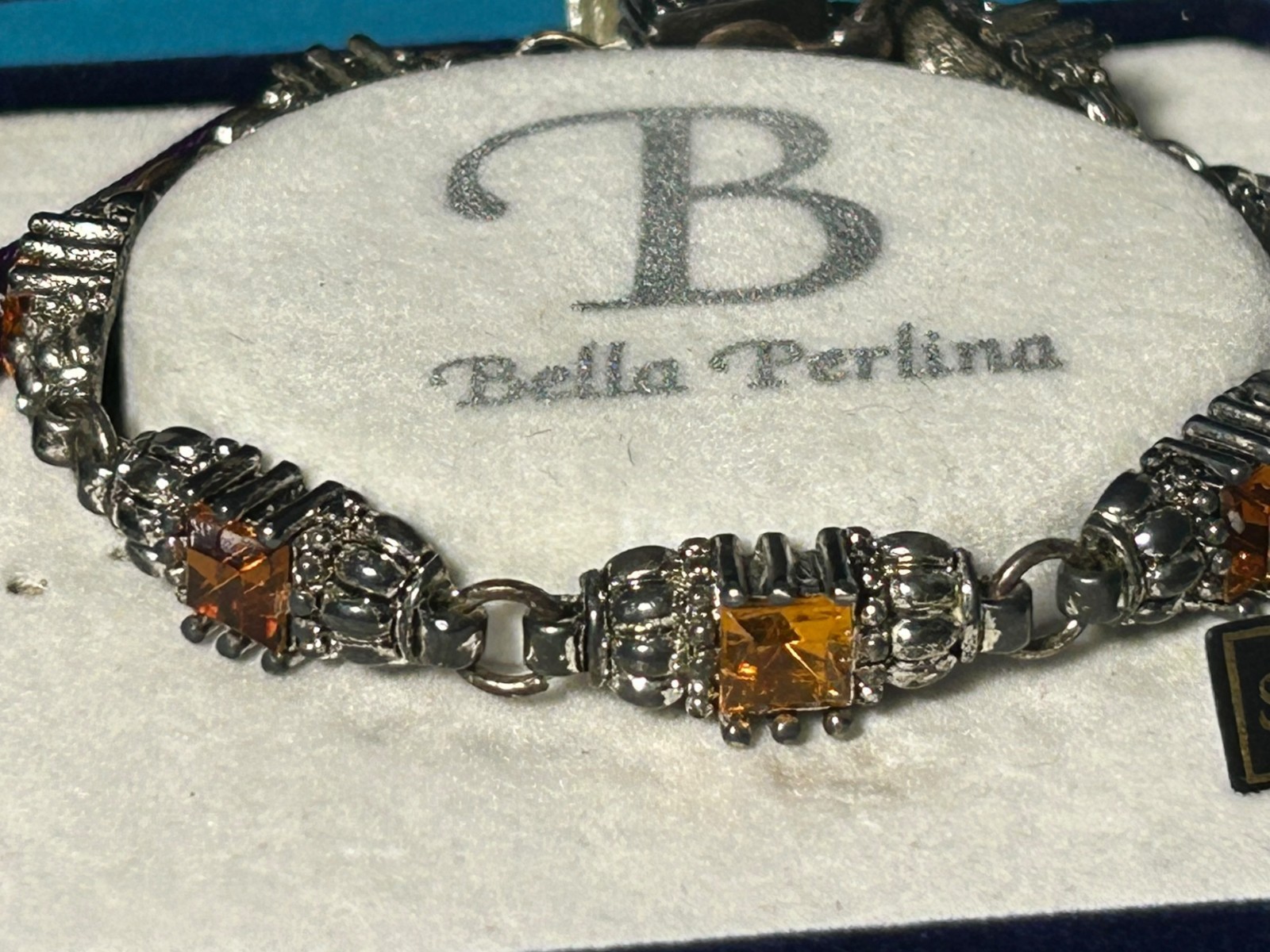 Bella Perlina Bracelet Orange Stones