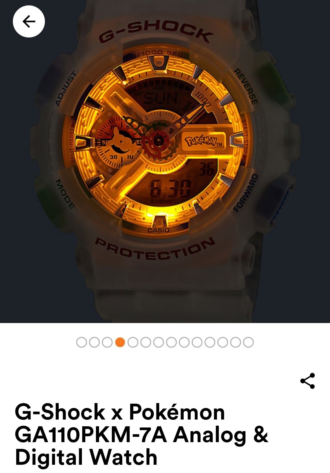 IN HAND Casio G-SHOCK x Pokémon 30th Anniversary GA110PKM-7A NEW Complete
