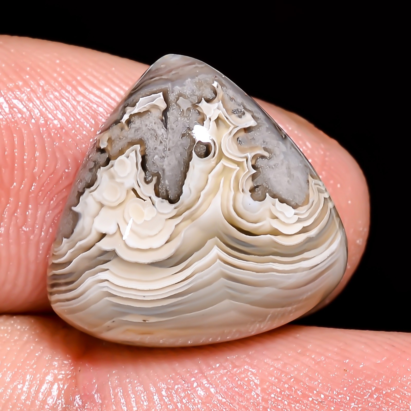 Natural Crazy Lace Agate Heart Shape Cabochon Loose Gemstone 16X15X6 MM 12 Cts.