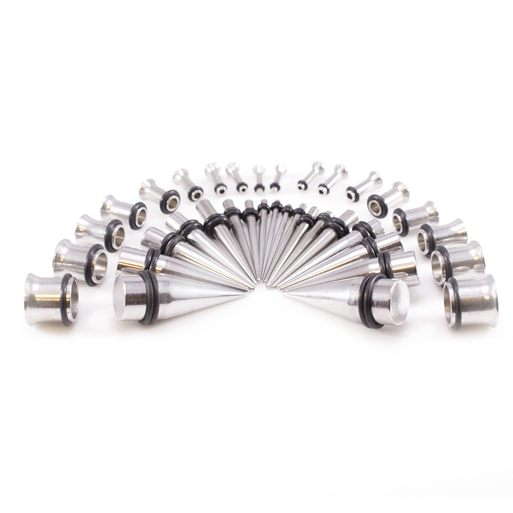 36PCS 14G Ear Stretching Kit Surgical Steel Tapers and Tunnel Expanders Piercing