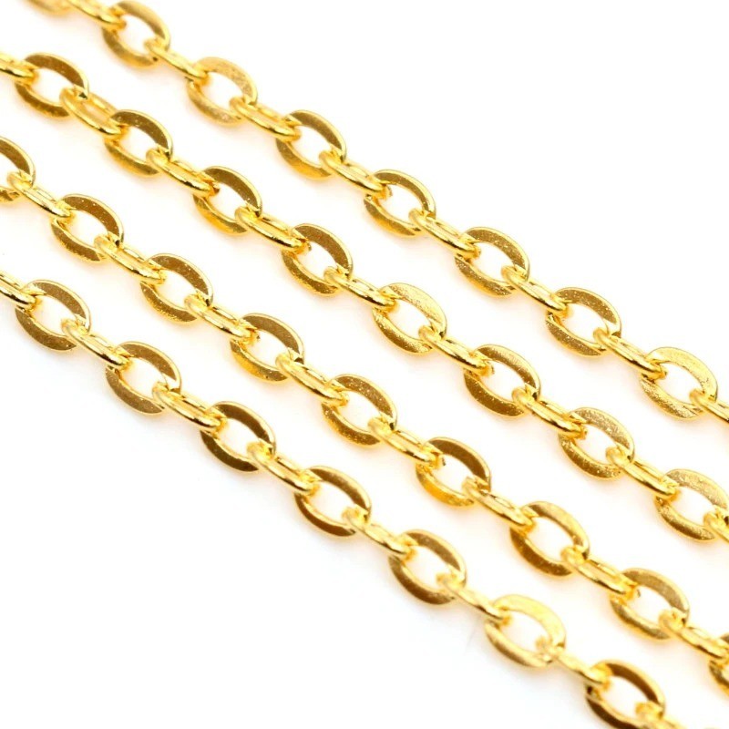 Wholesale 5M In Bulk Factory Round Rolo DIY Chains Stainless Steel