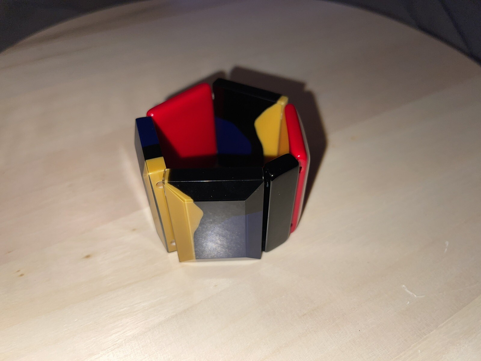 Authentic MARNI Resin Bracelet Stretchable Black/multicolour