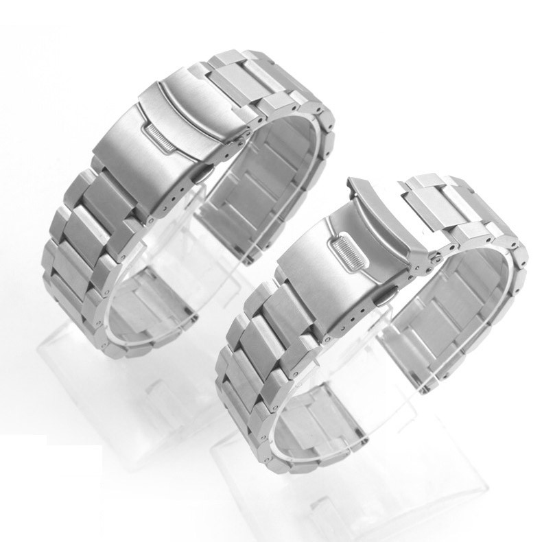 Mens Solid Brushed Watch Band Strap Stainless Steel Bracelet 18 19 20 21 22-25mm