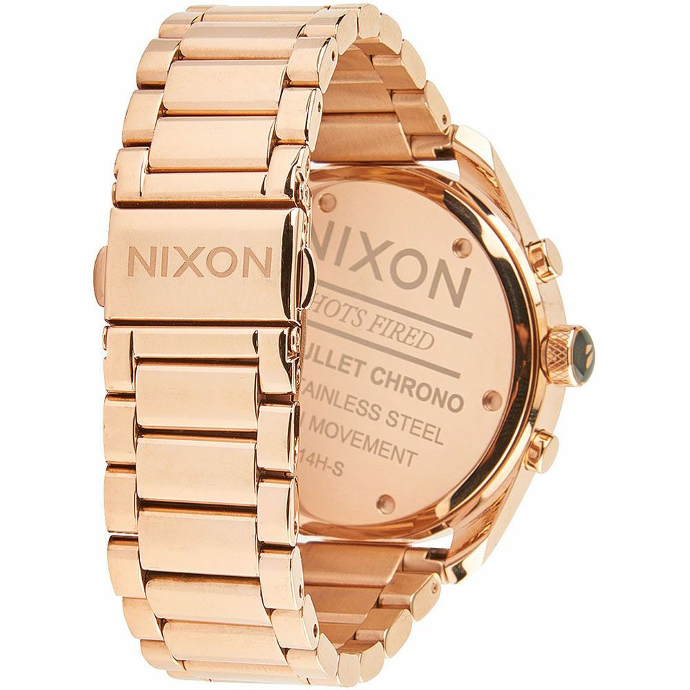 Nixon Bullet Chronograph Rose Gold / Gunmetal Watch, 42mm, A366 2046, NIB