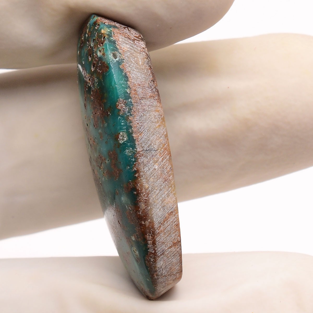 38.00 Cts Natural Persian Turquoise 35mmx18mm Oval Cabochon Untreated Gemstone