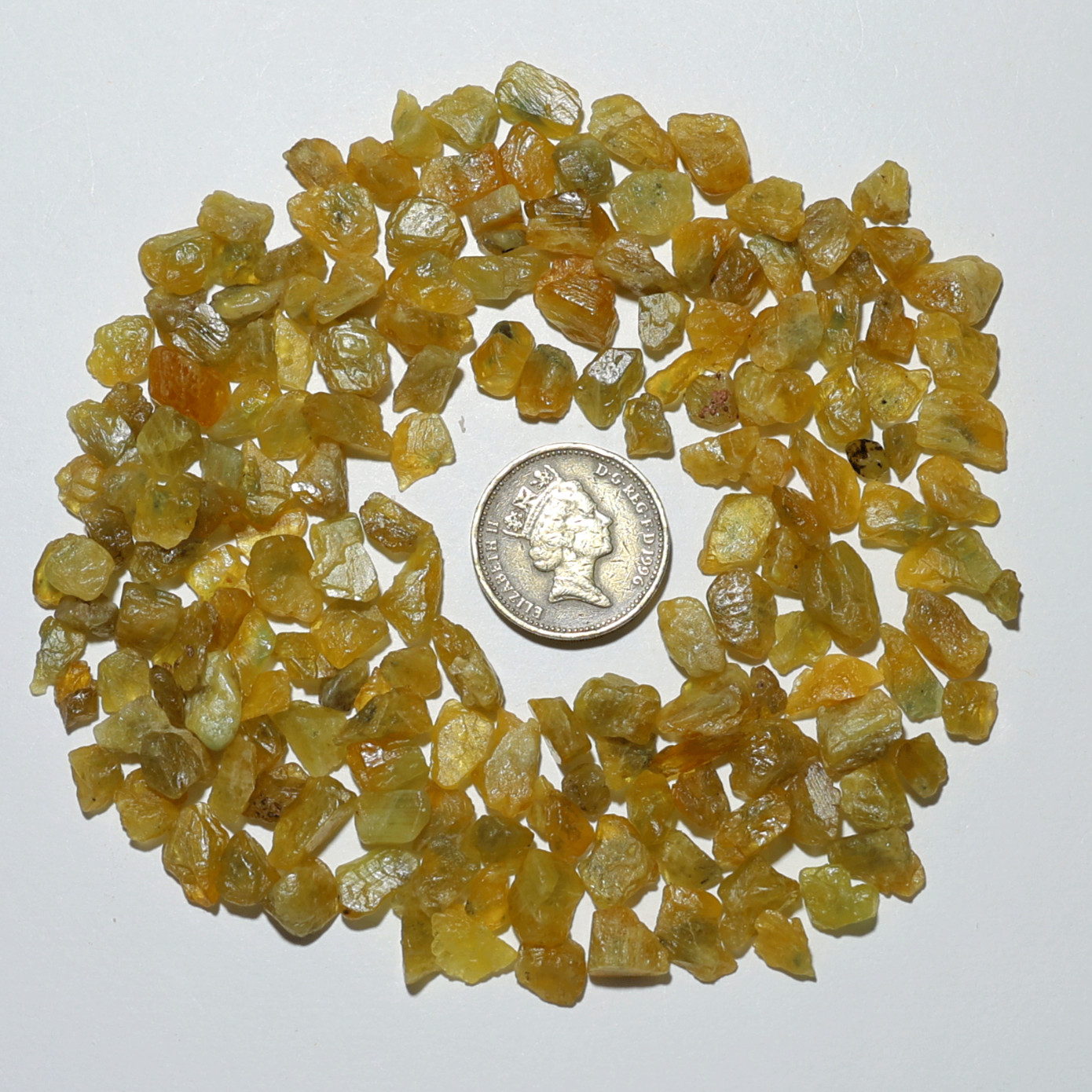 African Gold~ 173 PC Nigerian Yellow Sapphire Untreated 5mm-12mm Rough Gemstones
