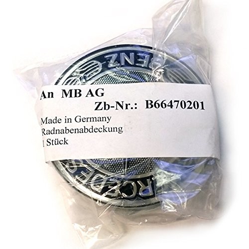 Mercedes-Benz Black Classic Logo Wheel Center Cap, Genuine MB Parts