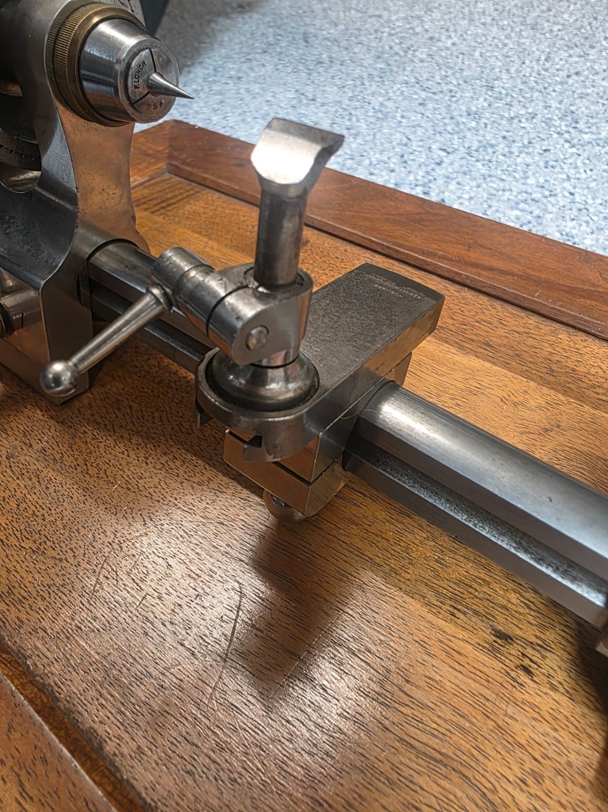 Watchmakers Lorch 8mm Lathe Kit Box Vintage Cross Slide, face plate, original