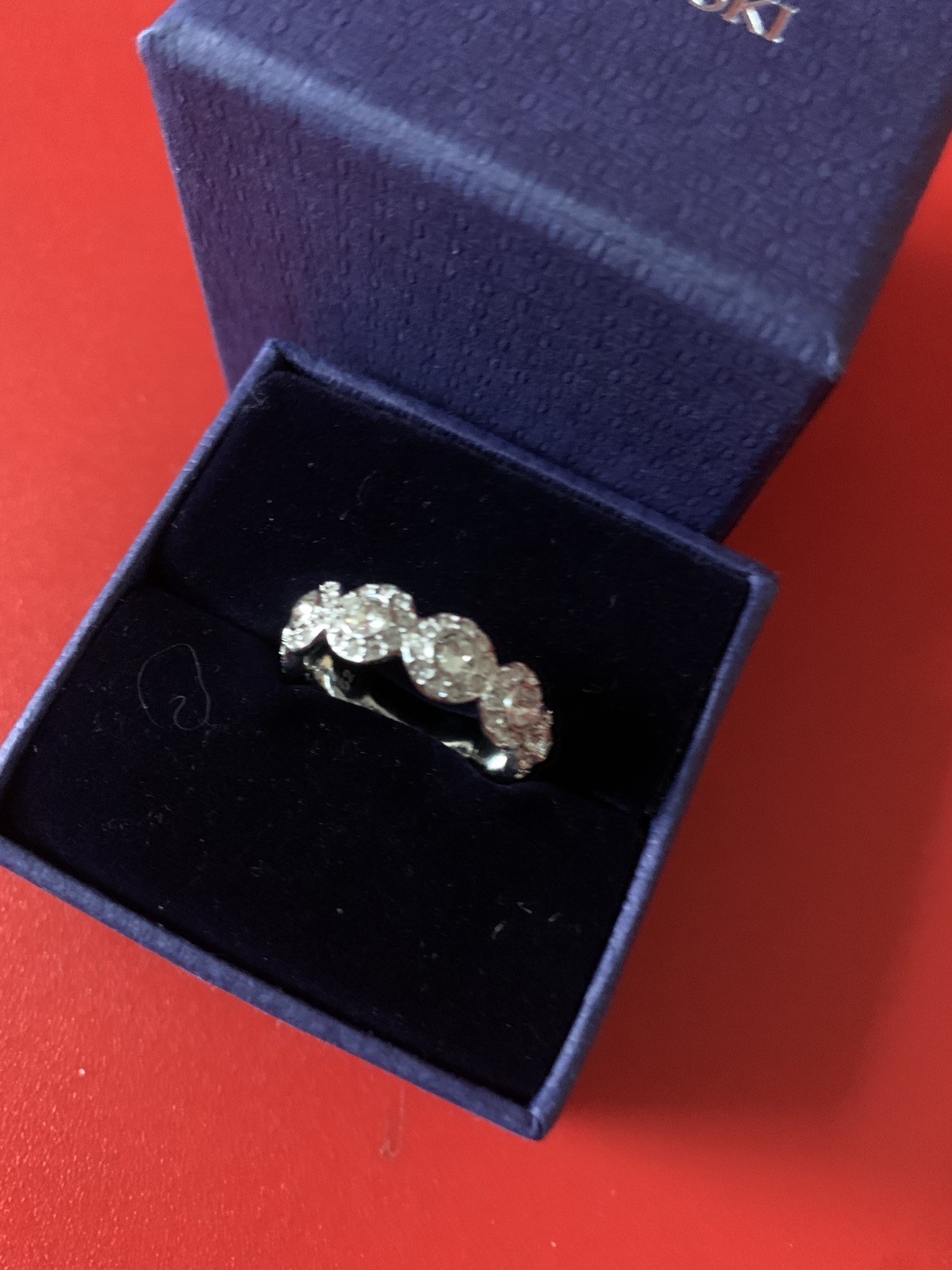 Genuine Swarovski Una Angelic Ring, Rhodium Plated, Size 52 New + bag💕❤️