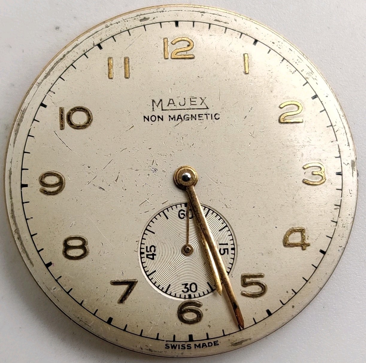 Rare Majex High Grade Recta FA12 15 Jewel watch movement Runs For Repair