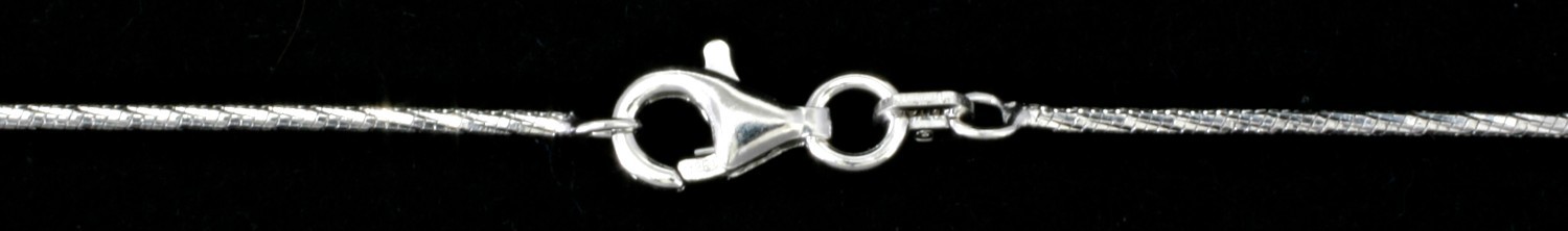 925 Sterling Silver Diamond Cut Snake Twisted Chain Necklace 18″ Made in Italy