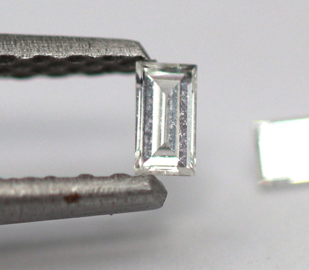 0.089 Ct 100% Natural Loose Diamond Straight Baguette Cut 2 x 1 mm 2 Pcs F/VVS1