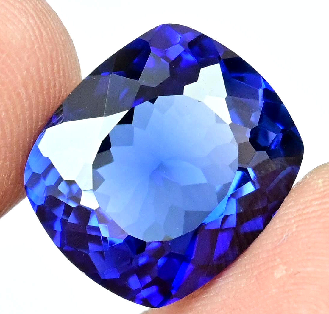 Natural Ceylon Blue Sapphire 17.95 Ct Cushion Certified Flawless Loose Gemstone