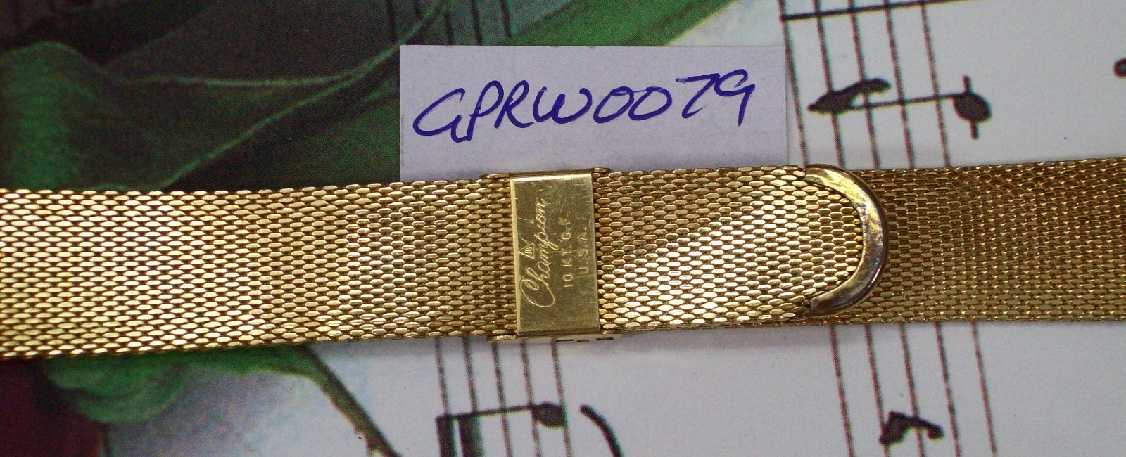 JB Champion Mesh Watch Band 15 x 19 MM.,10K Gold Filled. GPRW0079