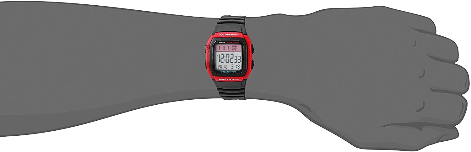 Casio Men’s W-96H-4AVCF Black Resin Band Sports Classic Digital Display Watch