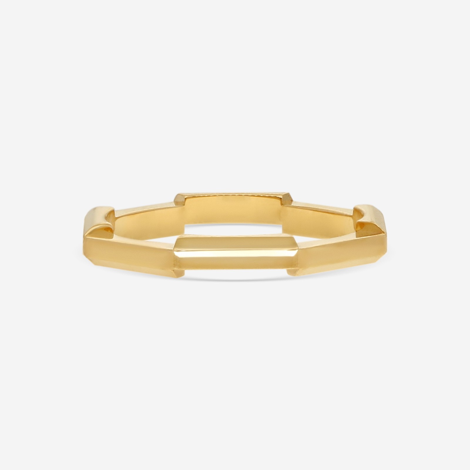 Gucci Link to Love 18kt Yellow Gold Ring YBC662194001 MSRP $1100