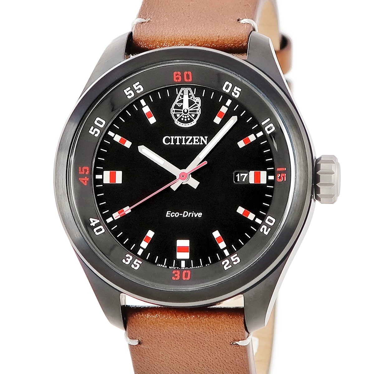 Citizen Eco Drive Chewbacca AW5008 06W Black Star Wars Collaboration Date Quartz