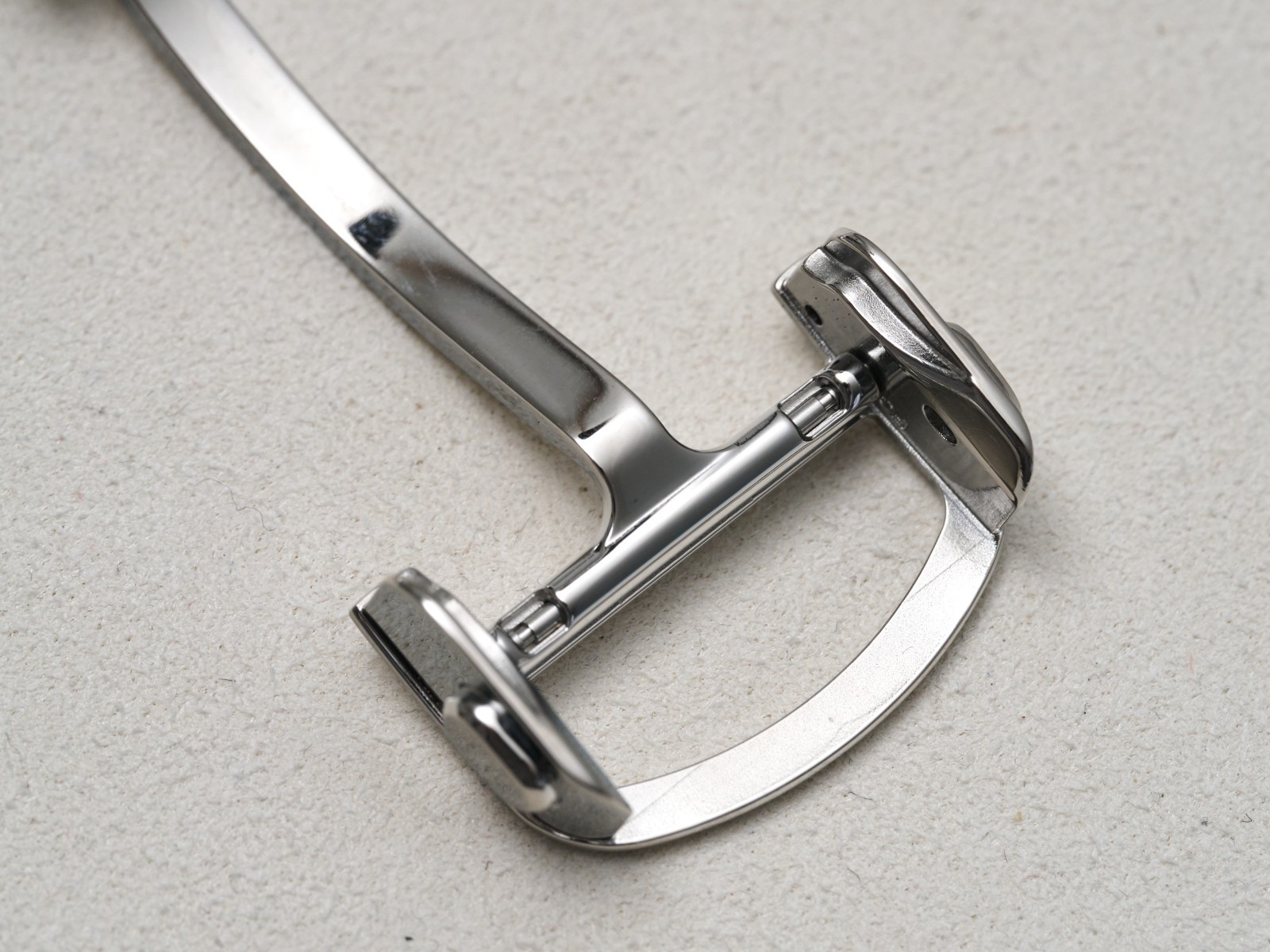 Cartier Deployment Buckle Clasp 18mm Fold Over Button Stainless Steel Genuine