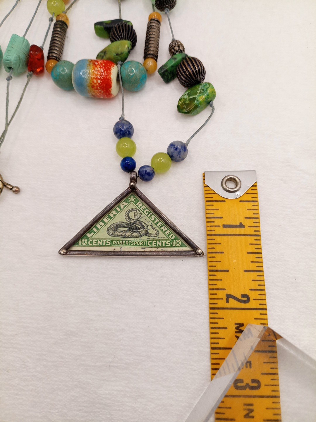 VNTG Artisan African Necklace with Various Beads&Gemstones. Read All Description