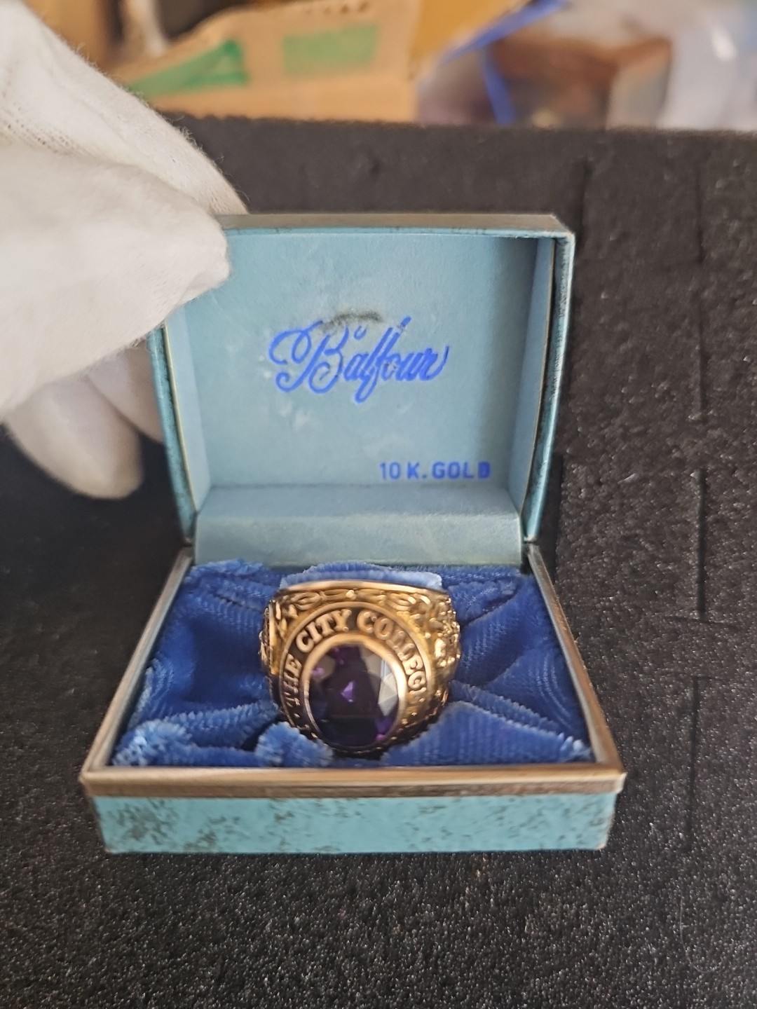Vintage 1958 Balfour 10K Yellow Gold The City College New York Ring 23.4 Grams