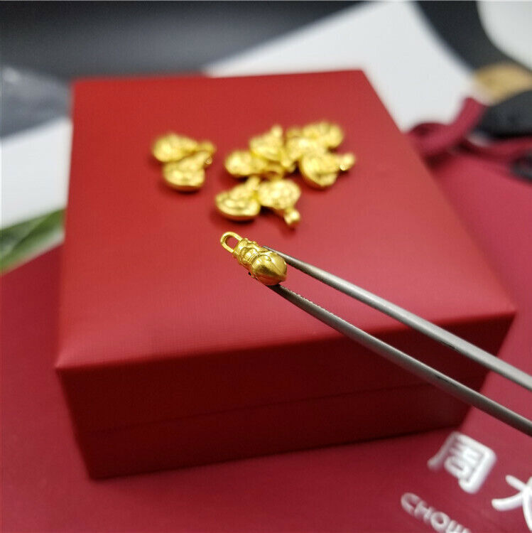 1pcs Pure 24K Yellow Gold 3D Lucky Mini Bless Buddha Pendant 0.09-0.12g