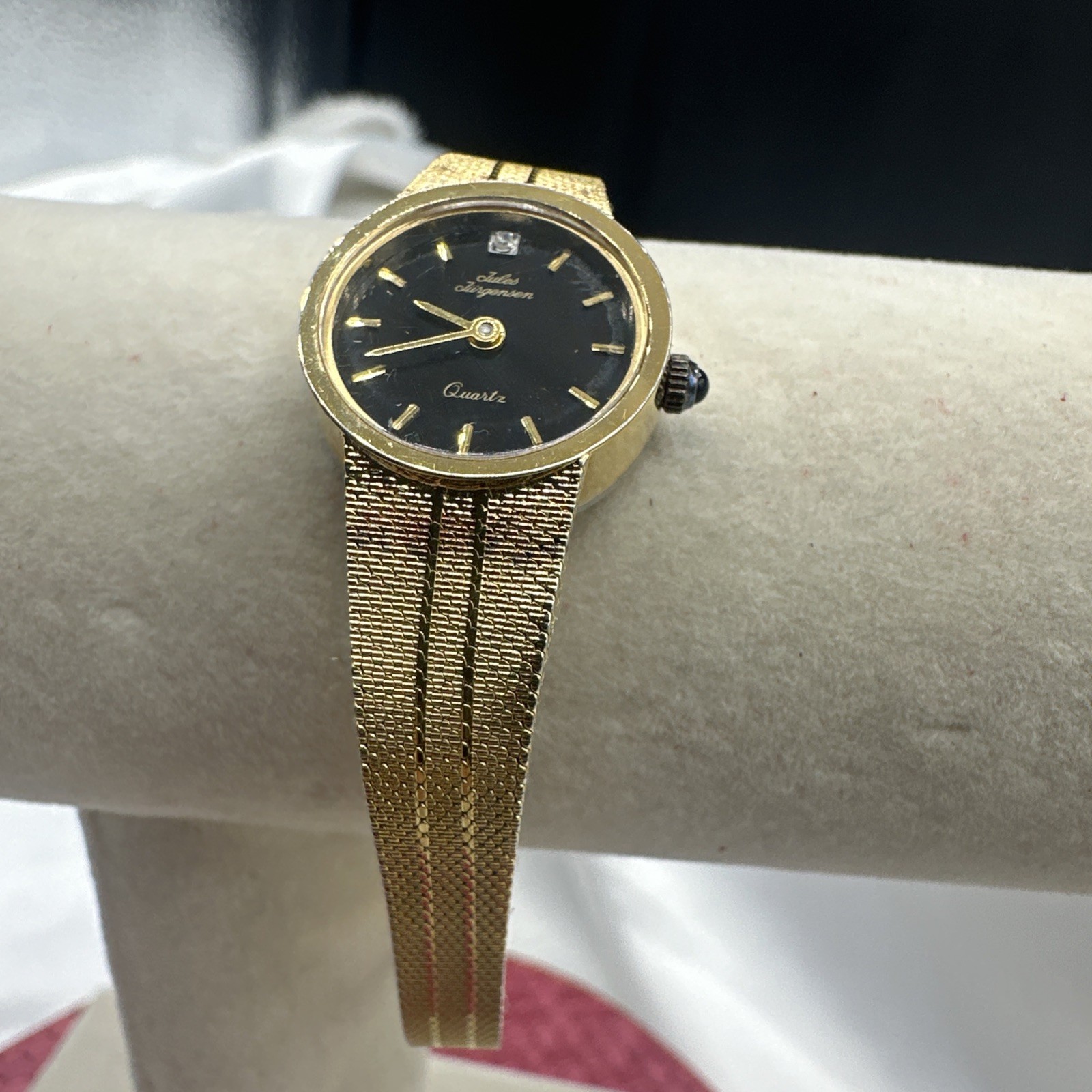 Vtg Jules Jurgensen Women Wristwatch.New battery. See pics.Made in Italy.