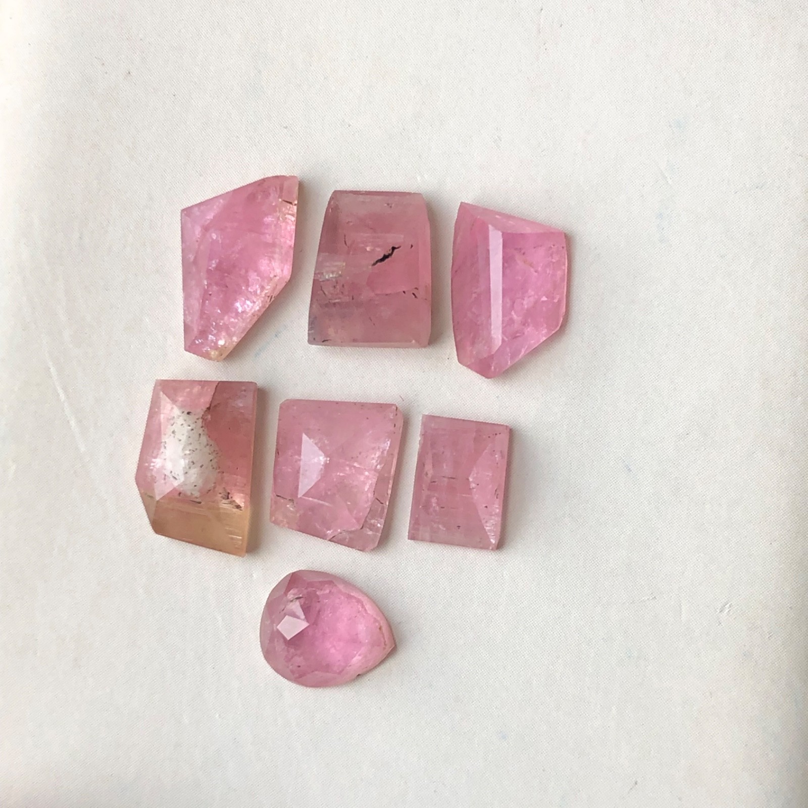 18 carat natural mixed shape tourmaline rosecut 9 to 13.5mm Loose Gemstone