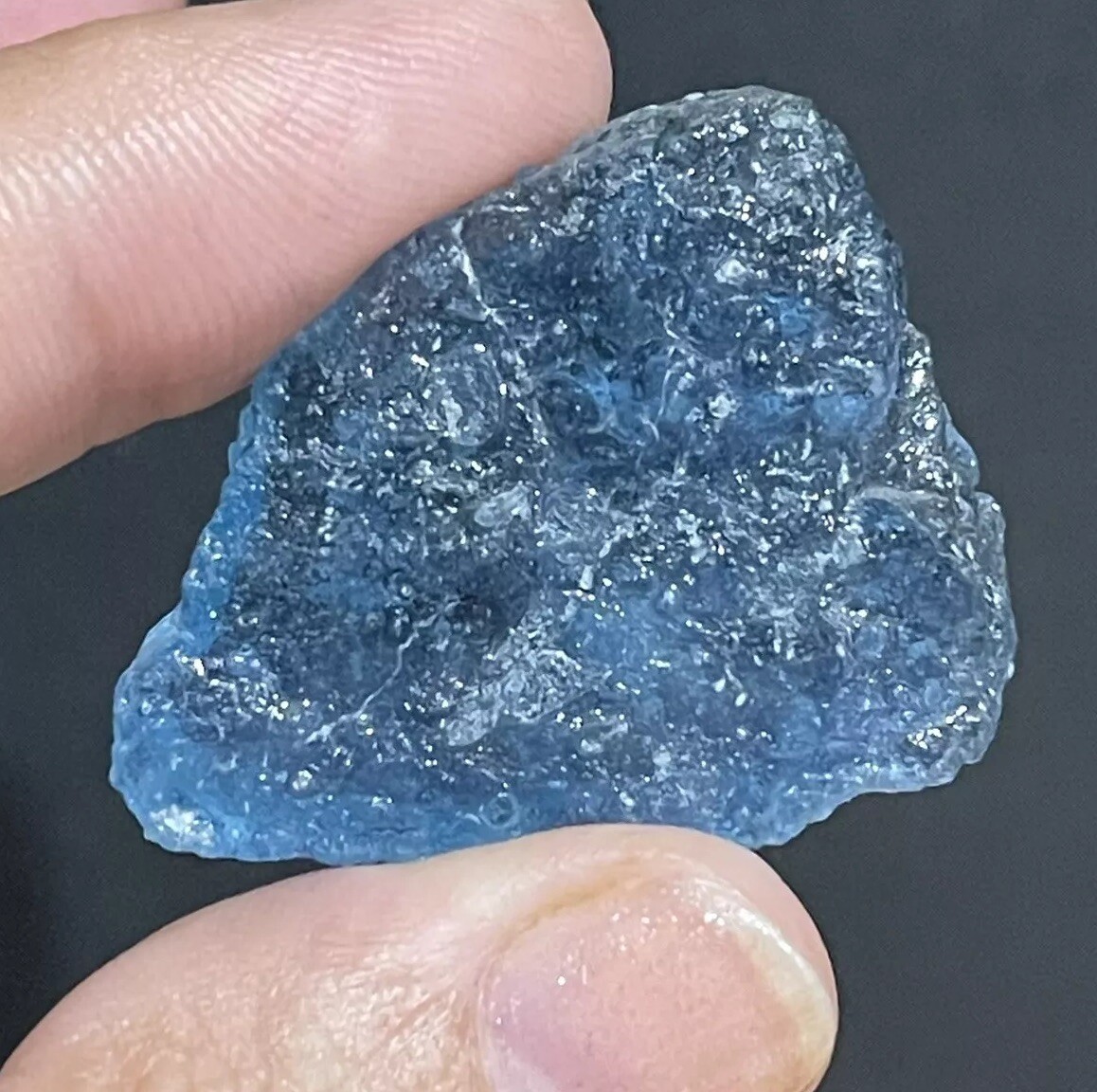 50ct 35x28x7mm Rough Blue Aquamarine Resin Coated Gemstone Wire Wrapping Stone