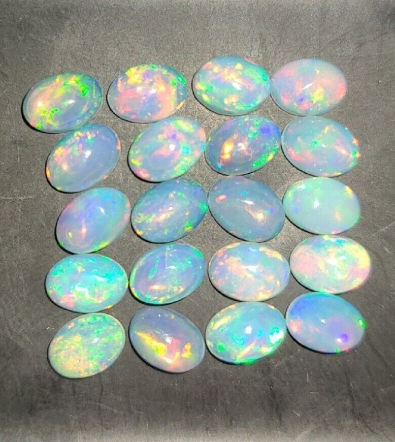 Ethiopian Opal 6x4mm, 7x5mm, 8x6mm & 9x7mm Cabochon Oval Loose Gemstone(s)