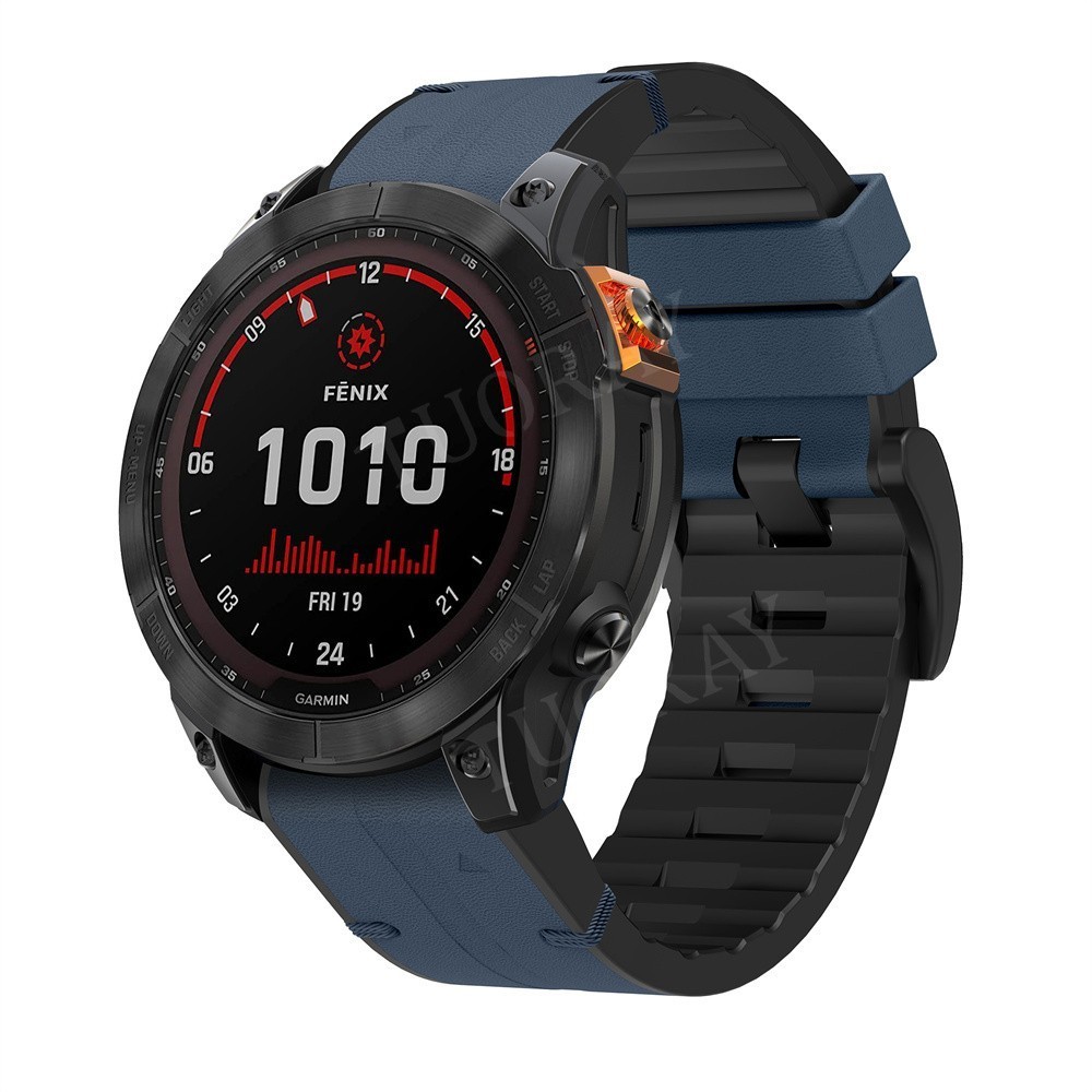 Silicone Leather Band Strap For Garmin Watch Fenix 8 E 7X 7 6X 6 5 5X Enduro 3 2