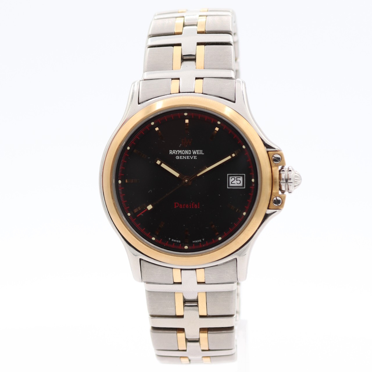 37mm Raymond Weil 9090 Parsifal Men’s Quartz Wristwatch Swiss Steel & Gold Tone