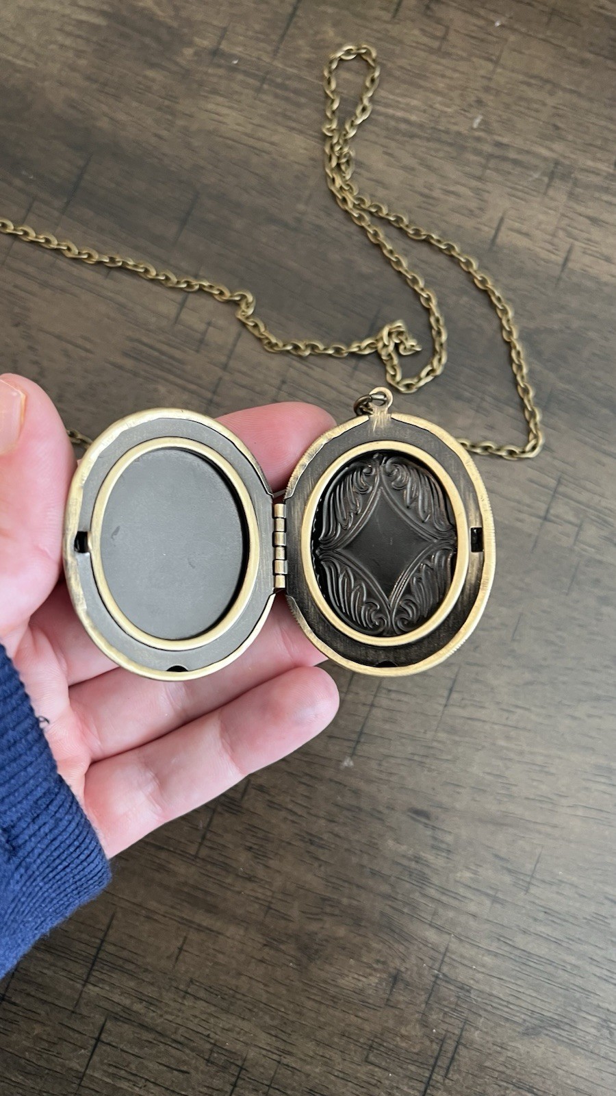 Gothic Raven Cameo Locket Necklace
