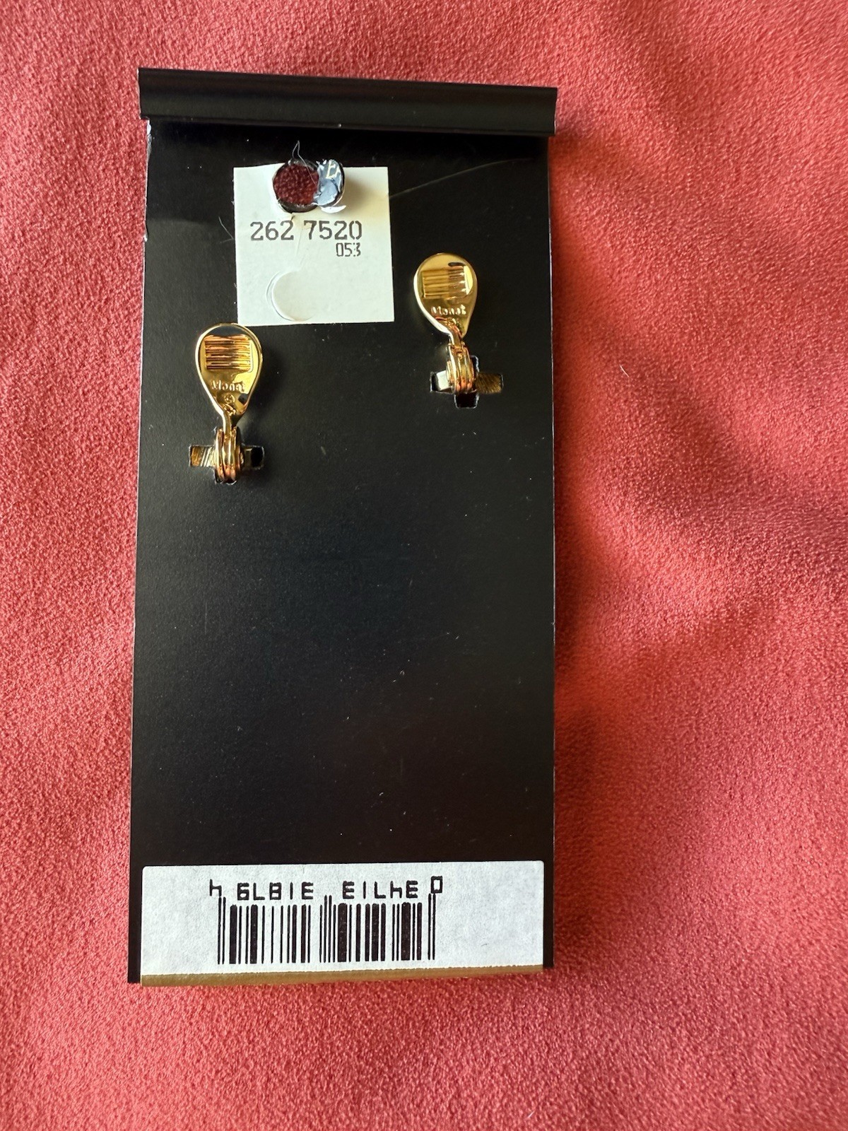 Statement Vintage! NWT Monet Gold & White Enamel Dangle Clip Earrings