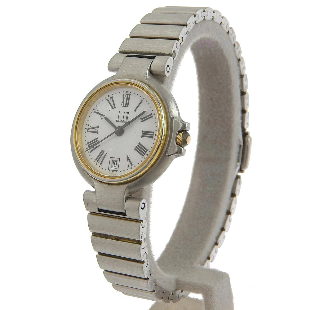 Dunhill Millennium wristwatch Stainless Steel Silver Quartz Analog White Dial La