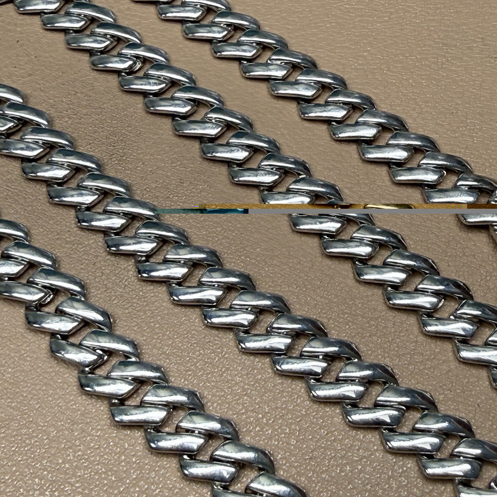 925 STERLING SILVER Cuban Monaco Cz Click Lock 8.7mm 24 Inch