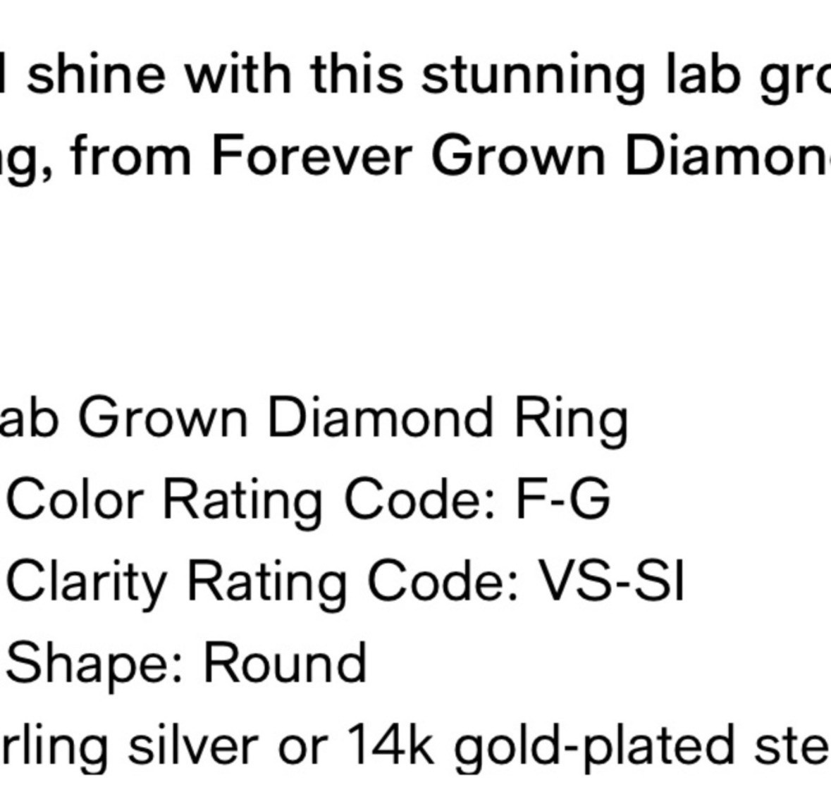 Forever Grown Diamonds Lab-Created Round Diamond Cluster Ring VS-SI F-G 925