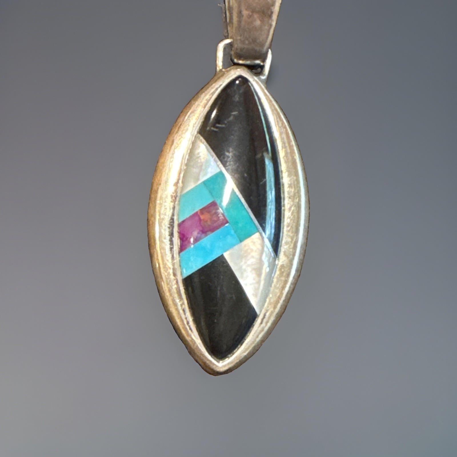 Mine Finds by JAY KING DTR 925 Sterling Silver Pendant Turquoise Onyx MOP