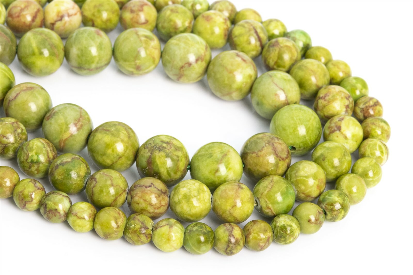 Mustard Yellow Green Magnesite Turquoise Grade AAA Round Loose Bead 6/8/10/12MM