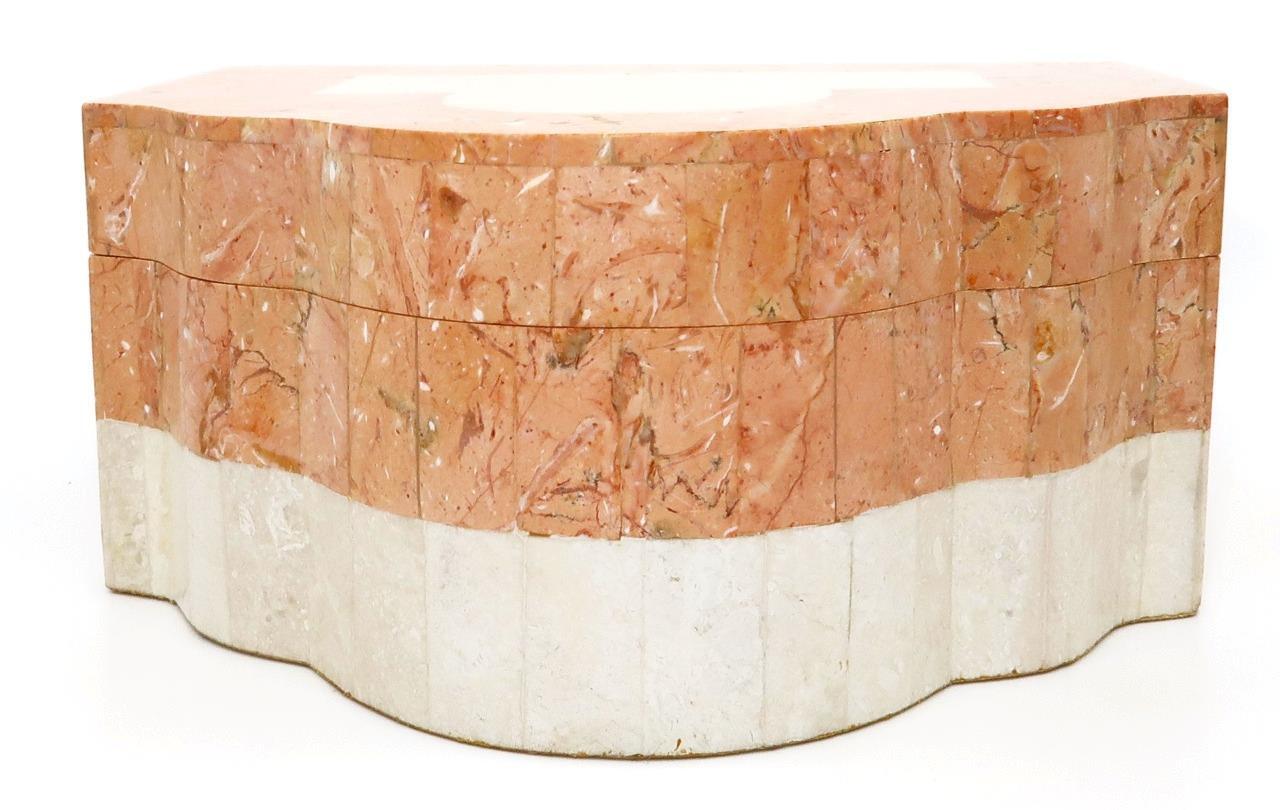 Friends & Co. Philippines Tessellated Marble Casket Jewelry Box, 5 3/8 x 6 1/4″