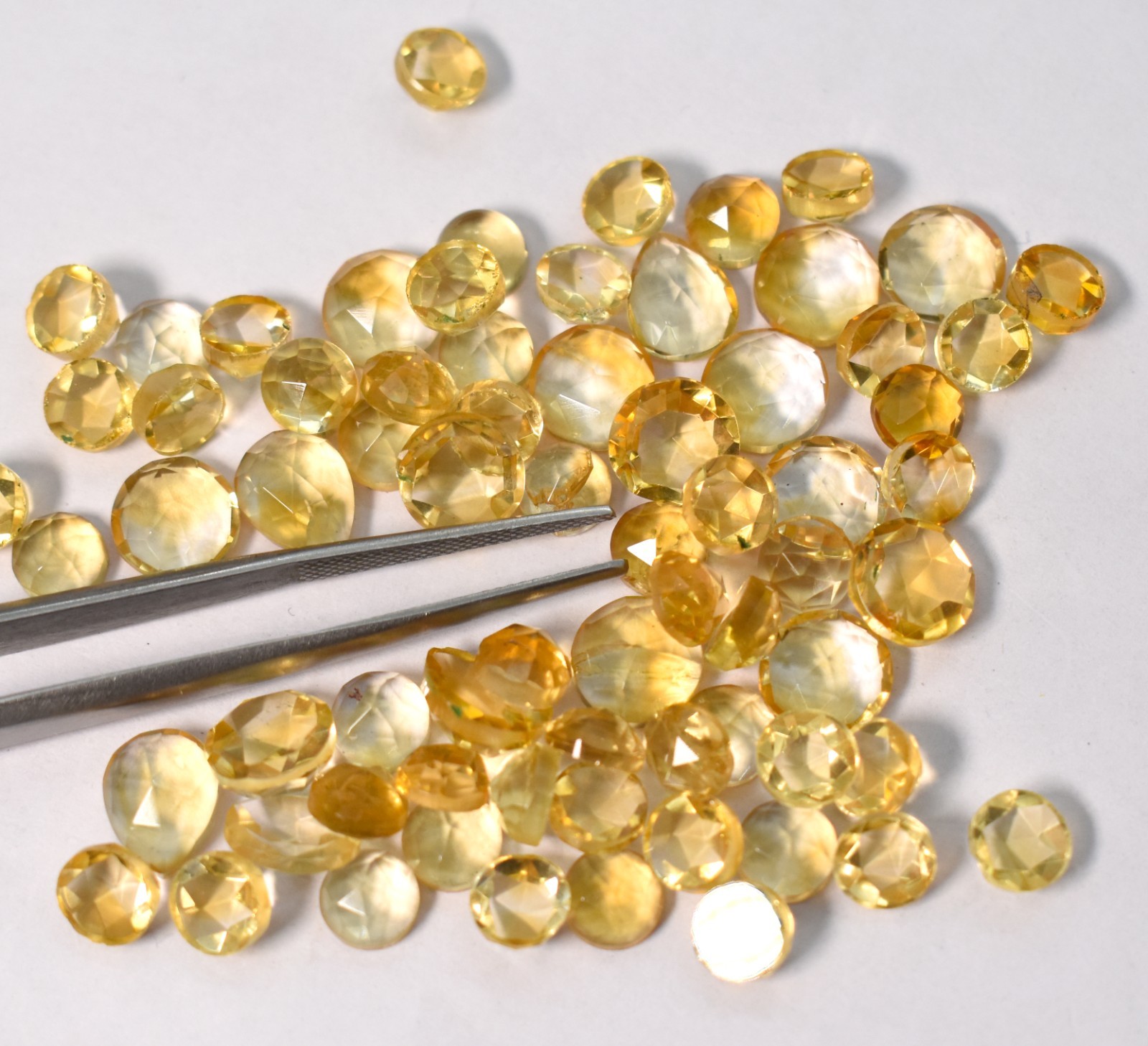 Natural Citrine Almonds Shape Checker Briolette Cut Loose Gemstone 10X10X5 mm