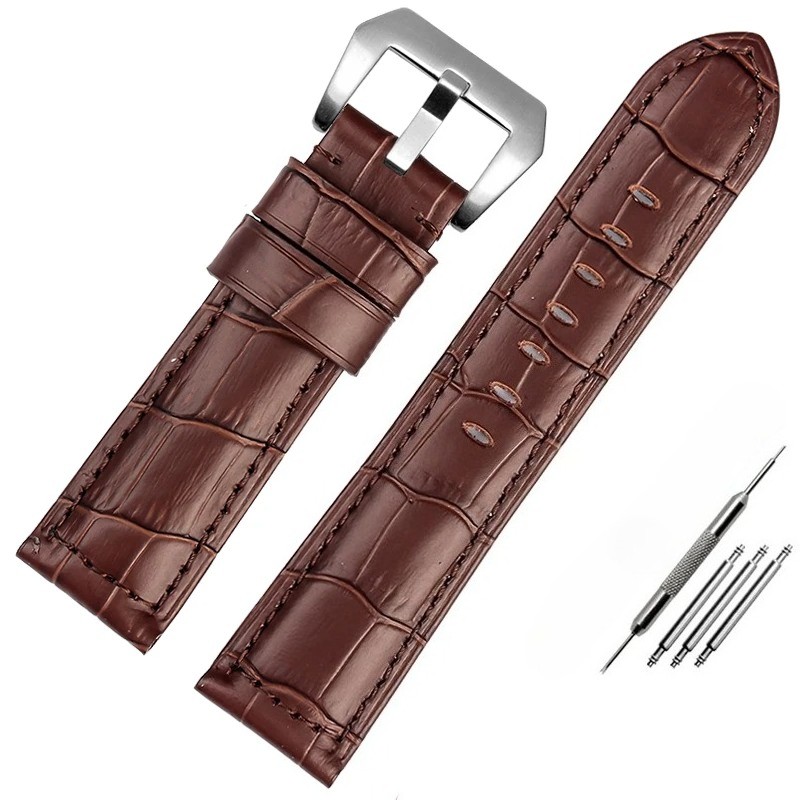 Premium Waterproof Blue Cowhide Leather Watch Band For Panerai PAM688/441/1313
