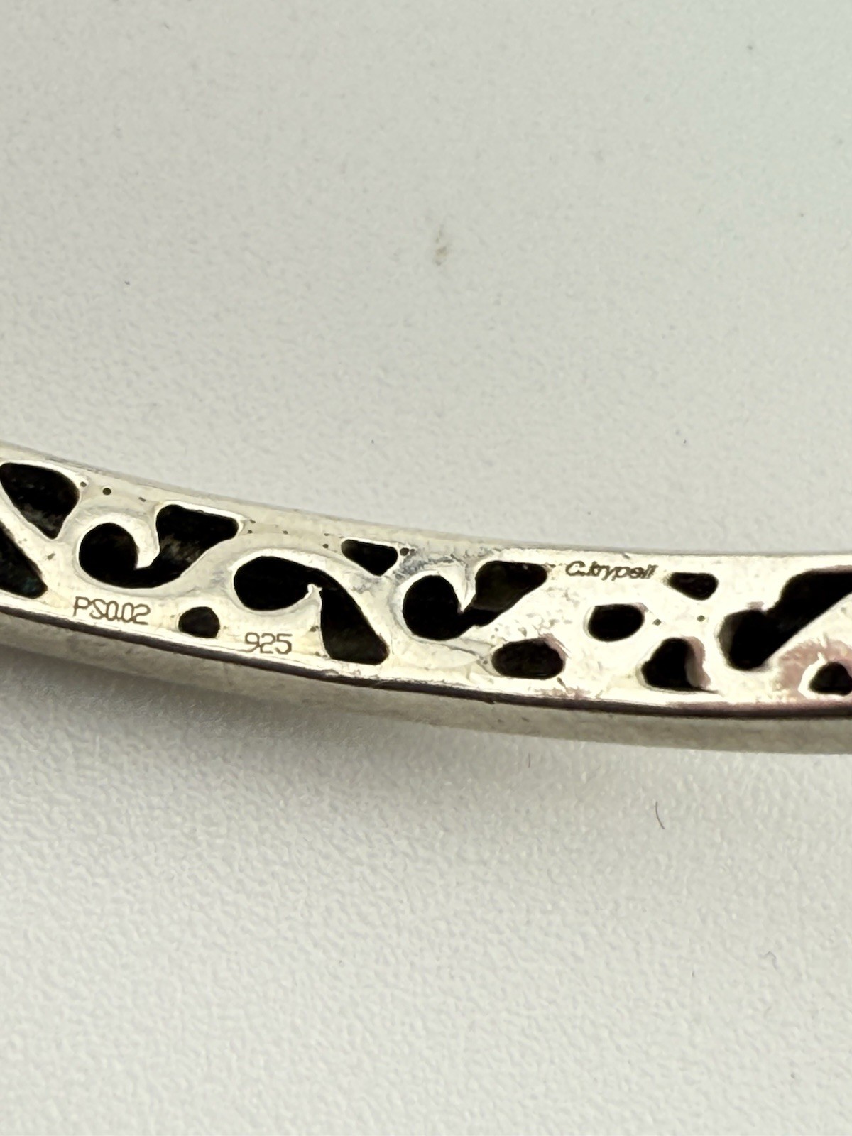 CHARLES KRYPELL 925 SILVER I LOVE YOU 365 DAYS A YEAR IVY 7 1/2” BANGLE K182C