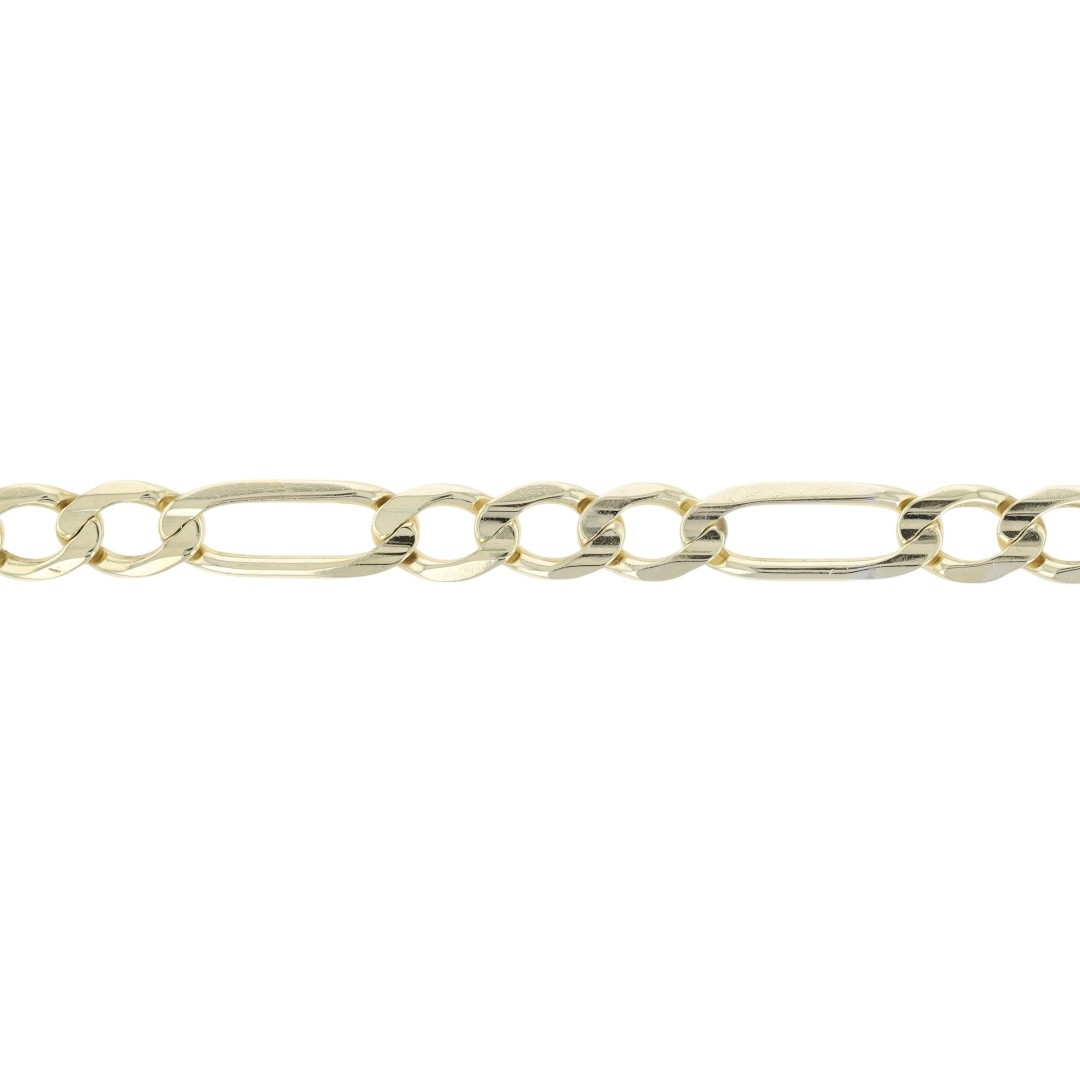 Midas 7.2mm Figaro Link Chain 9″ Bracelet 10k Yellow Gold Türkiye 12.03 Grams