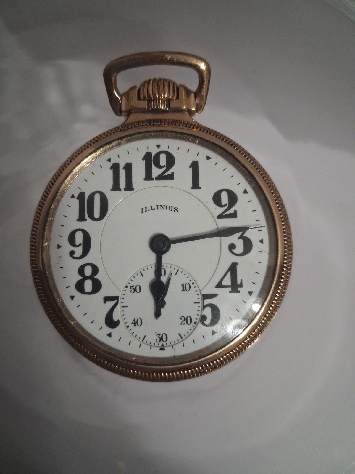1900’s Illinois Pocket Watch 21J Bunn Size 16 Railroad 60 Hours WORKS! W 11