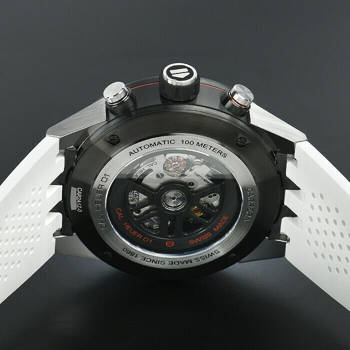 Tag Heuer 01 Carrera Calibre 22mm White Rubber Band Strap CAR2A1Z.FT6051